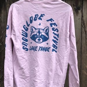 pink snowglobe music festival long sleeve